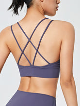 Sports Bra for Women, Criss-Cross Back Padded Strappy Sports Bras Light Support Yoga Bra Sai Feel