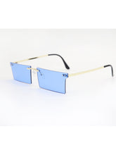 Square Frame Metal Temple UV Sunglasses Sai Feel