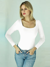 Square Neck Solid Tee Sai Feel