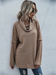 Stacked Collar Knit Sweater Sai Feel