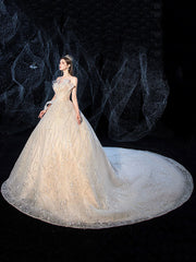 Starry Luxury Big Tail Palace Wedding Dress Sai Feel