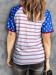 Stars and Stripes Fourth of July T-shirt Sai Feel