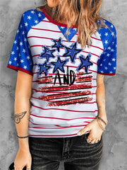 Stars and Stripes Fourth of July T-shirt Sai Feel