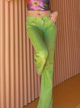 Straight-leg Shiny Silk Trousers Sai Feel