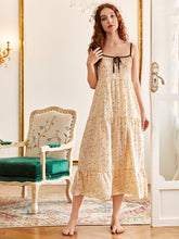 Strap dress floral skirt loose backless sexy skirt Sai Feel