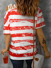 Strapless American Flag Cutout T-shirt Sai Feel