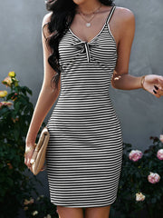 Strapless Backless Striped Bottoming Dress Sai Feel