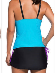 Strapless Halter Skirt Split Swimsuit Sai Feel