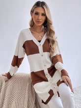 Stripe Extra Long Sweater Cardigan Sai Feel