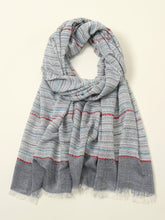 Striped color-blocked rayon scarf Sai Feel