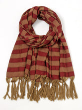 Striped fringed scarf Sai Feel