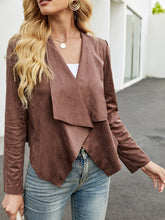 Suede Open Front Blazer Sai Feel
