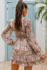 Summer Fashion Women Long Sleeve Chiffon Dress Sai Feel
