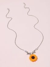 Sunflower Pearl Pandent Necklace Sai Feel