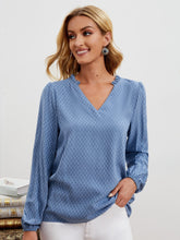 Swiss Dots V Neck Blouse Sai Feel