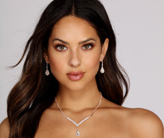 Teardrop Rhinestone Set Sai Feel