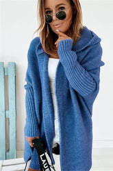 Temperament Commuter Bat-Shaped Hooded Sweater Sai Feel