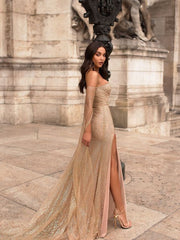 Temperament Tube Top Slit Evening Dress Sai Feel