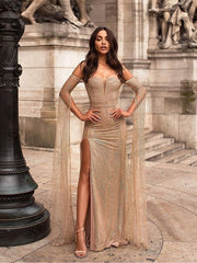 Temperament Tube Top Slit Evening Dress Sai Feel