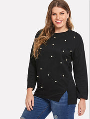 Thin Beaded Knitted Long Sleeves Sai Feel