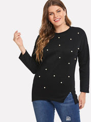 Thin Beaded Knitted Long Sleeves Sai Feel