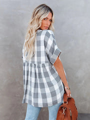 Thin V-Neck Pullover Shirt Loose Shirt Sai Feel