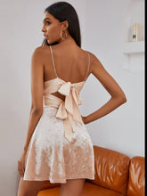 Tie Back Velvet Cami Dress Sai Feel