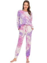 Tie Dye Knot Waist Lounge Set Sai Feel