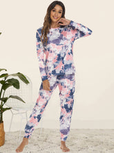 Tie-dye long sleeve loungewear set pajama set Sai Feel