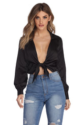 Tied With Class Satin Bodysuit Sai Feel