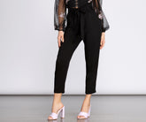 Tied and Tapered Paperbag Pants Sai Feel