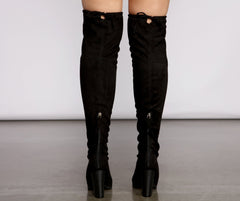 Trend Alert Over the Knee Faux Suede Boots Sai Feel