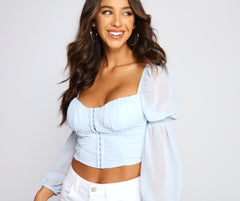 Trendy Moment Ruched Corset Top Sai Feel
