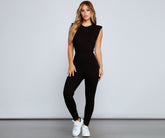 Trendy Moves Padded Shoulder Jumpsuit Sai Feel