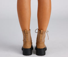 Trendy Status Knit Detail Boots Sai Feel