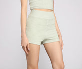 Trendy Textures High Waist Shorts Sai Feel