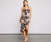 Tropical Dream Asymmetrical Maxi Dress Sai Feel
