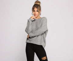 Twist and Stun Open Back Sweater Sai Feel