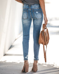 Ultimate High Rise Split Ankle Distressed Skinny Sai Feel