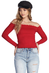 Up In My Frills Knit Top Sai Feel