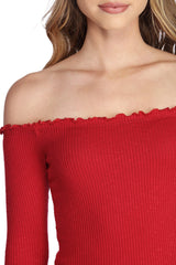 Up In My Frills Knit Top Sai Feel