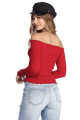 Up In My Frills Knit Top Sai Feel