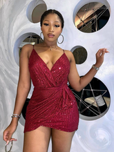 V Neck Sequin Dress Sai Feel