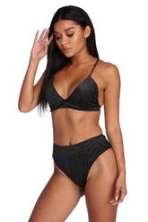 Velvet Glitter Bralette & Panty Set Sai Feel