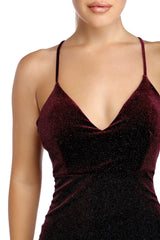 Velvet Stunner Mini Dress Sai Feel