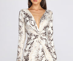 Viper Vixen Knot Mini Dress Sai Feel