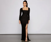 Viv Formal High Slit Glitter Dress Sai Feel