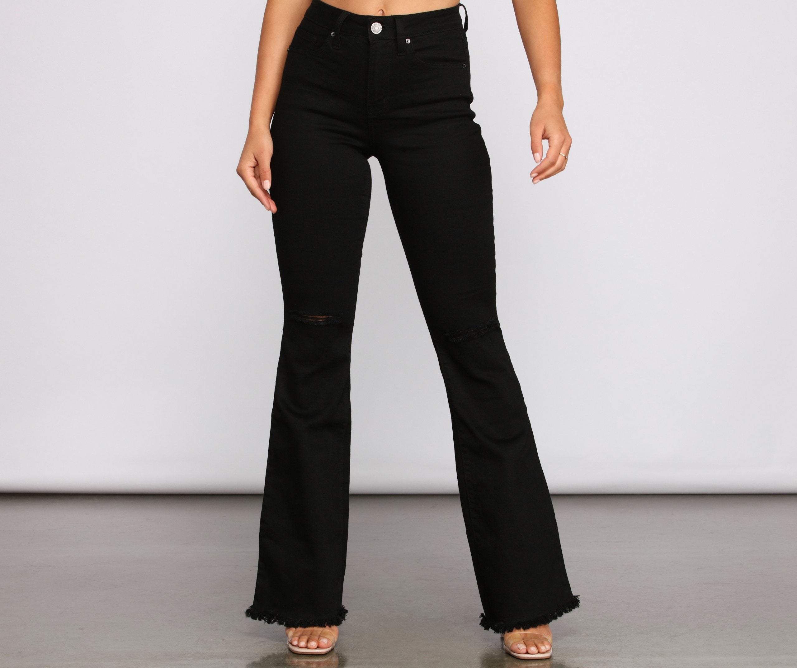 Walk It Out In Style High Rise Flared Jeans Sai Feel