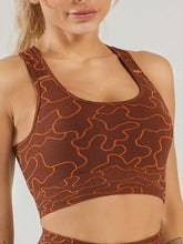Wave Print Seamless Sports Bra Sai Feel