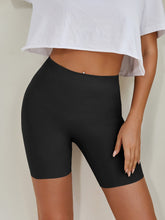 Wide Waistband Solid Biker Shorts Sai Feel